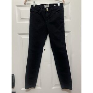 Women's FRAME Denim Size 27 Le‎ Skinny De Jeanne Black Distressed Jeans